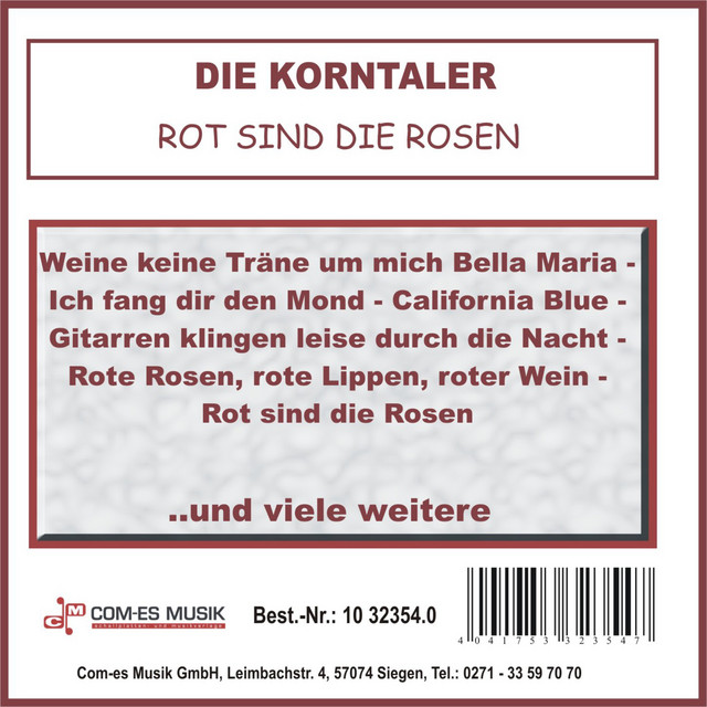Rot sind die Rosen cover