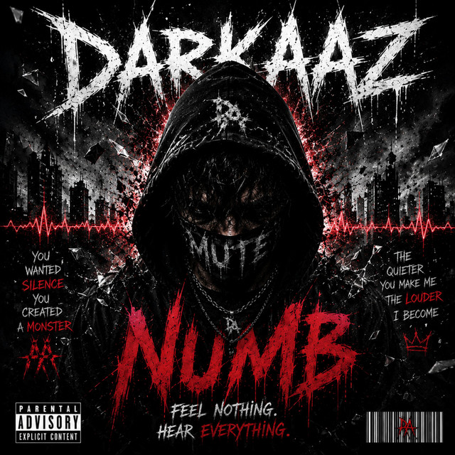 Cover art for the single NUMB by DARKAAZ