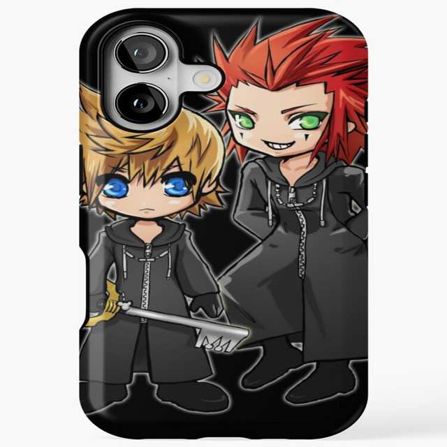 iphone 16 capinha roxas e axel kingdom hearts 2 cover art