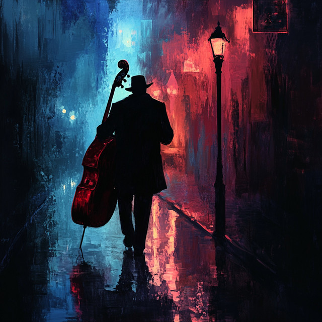 Crimson Umbrella Before Sunrise