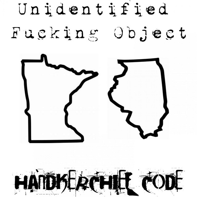 handkerchief code X Unidentified Fucking Object split cover art