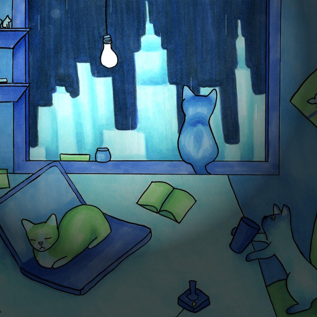 stormy, at home (lofi cats to study/damage to) cover art