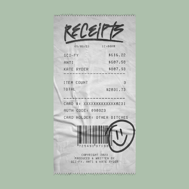 Receipts cover art