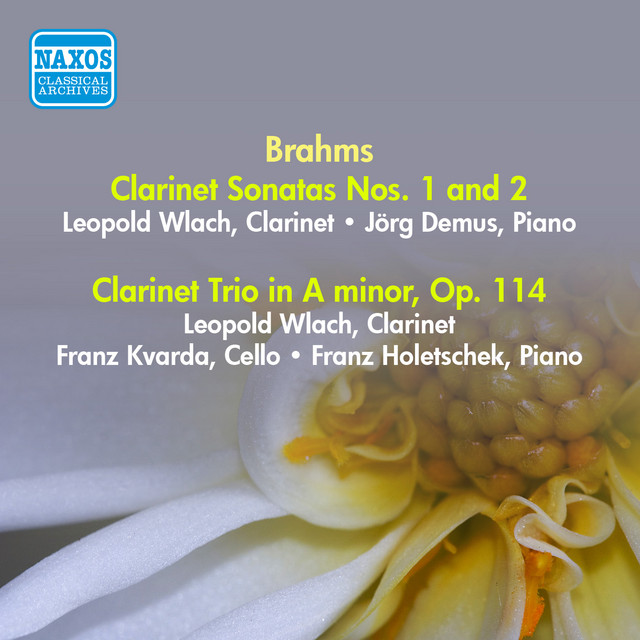 Brahms, J.: Clarinet Sonatas Nos. 1, 2 / Clarinet Trio in A Minor (Wlach) (1957) cover art
