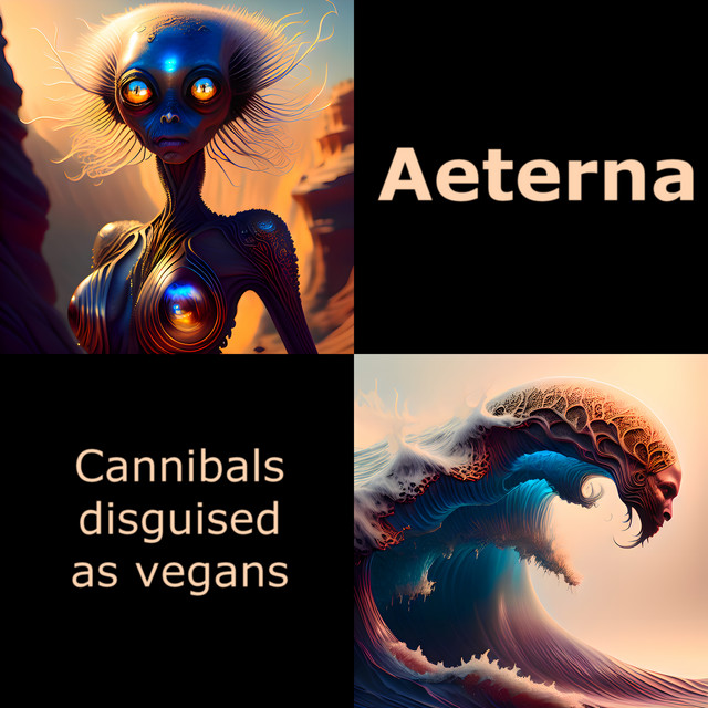 Cannibals disguised as vegans cover art