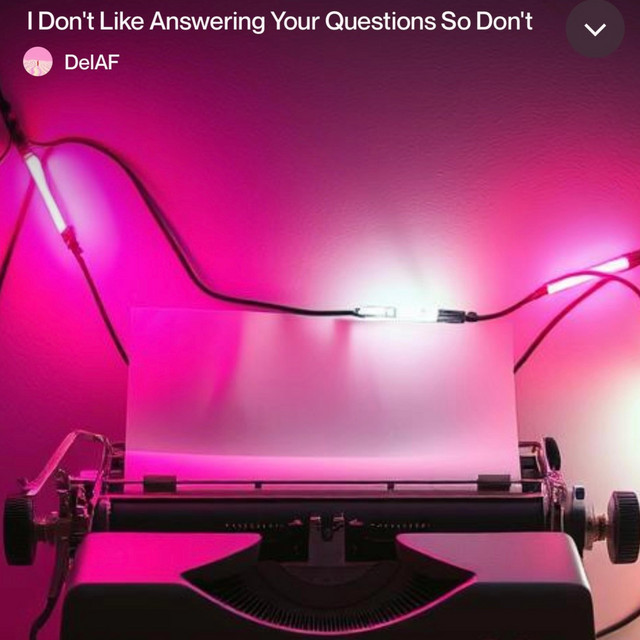 I don't like answering questions so don't ask cover