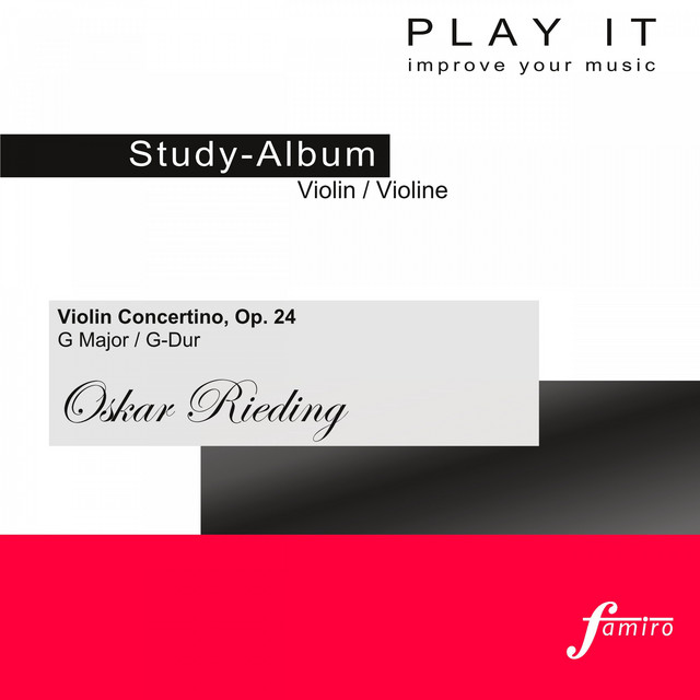 Play it - Study-Album for Violin: Oskar Rieding, Violin Concertino, Op. 24 in G Major / G-Dur (Piano accompaniment / Klavierbegleitung) cover art