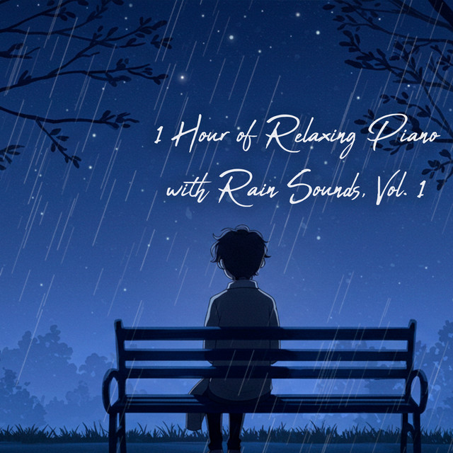 1 Hour of Relaxing Piano with Rain Sounds, Vol. 1 cover