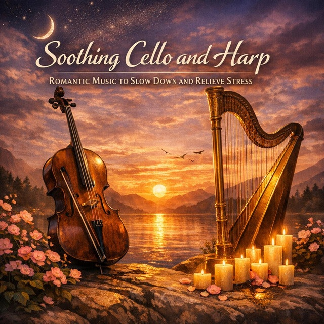 Soothing Cello and Harp – Romantic Music to Slow Down and Relieve Stress- A