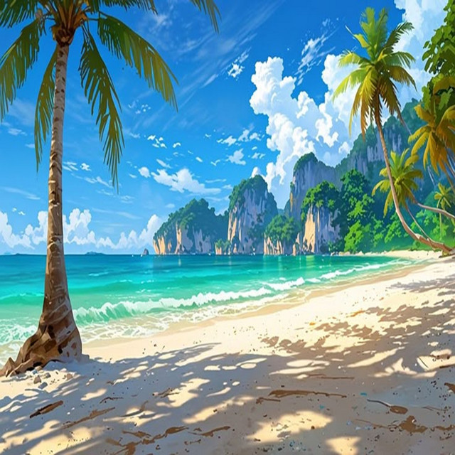 through the beach