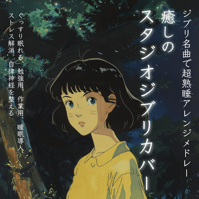 Medley of super sound sleep arrangement with Ghibli masterpieces Healing Studio Ghibli cover for good sleep, for study, for work, sleep inducing, stress relieving, autonomic nervous system regulating cover art