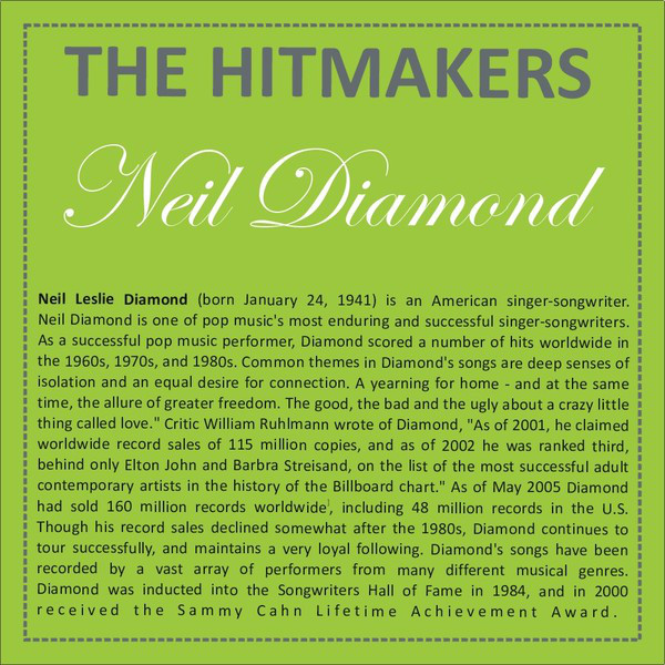 Hits written by Neil Diamond by The World-Band