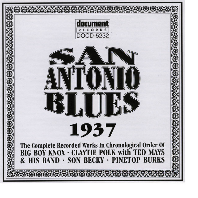 San Antonio Blues 1937 cover