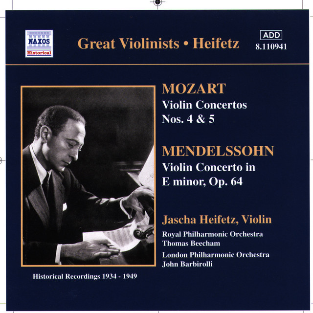 Mozart / Mendelssohn: Violin Concertos (Heifetz) (1934-1949