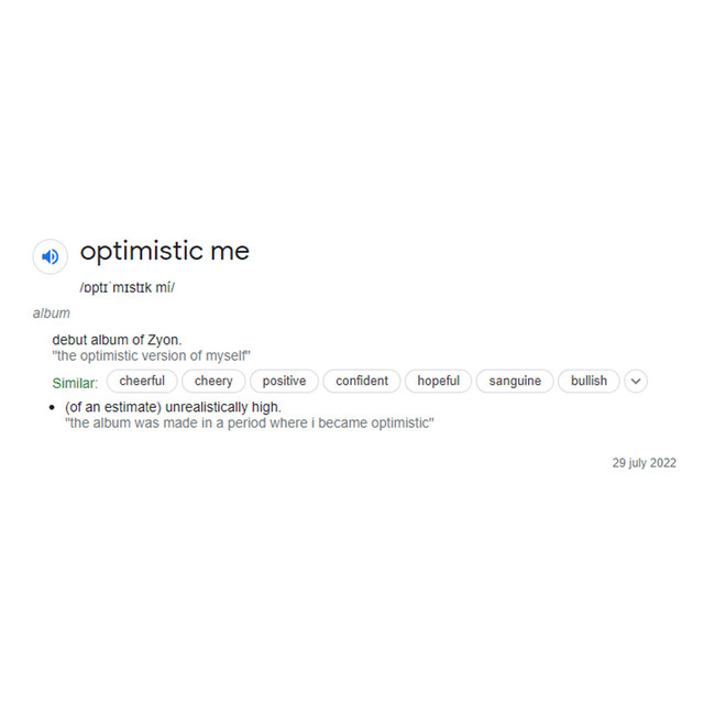 Optimistic Me cover art