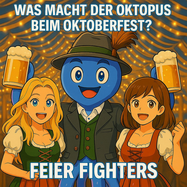 Was macht der Oktopus beim Oktoberfest?