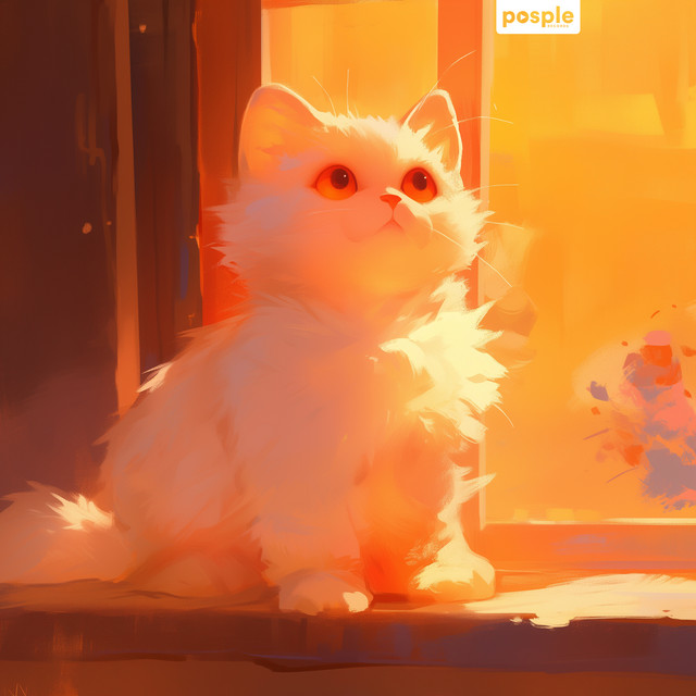 Cat In Nocturne - with water sounds