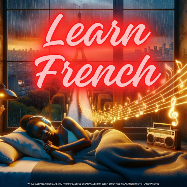 Learn French While Sleeping: Where Are You From? (Peaceful Ocean Waves for Sleep, Study and Relaxation) cover art
