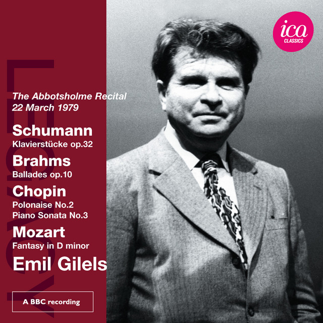 Schumann: Klavierstücke, Op. 32 - Brahms: Ballade Op. 10 - Chopin: Polonaise No. 2 & Piano Sonata No. 3 - Mozart: Fantasy in D Minor (Live at Abbotsholme, 23/03/1979)