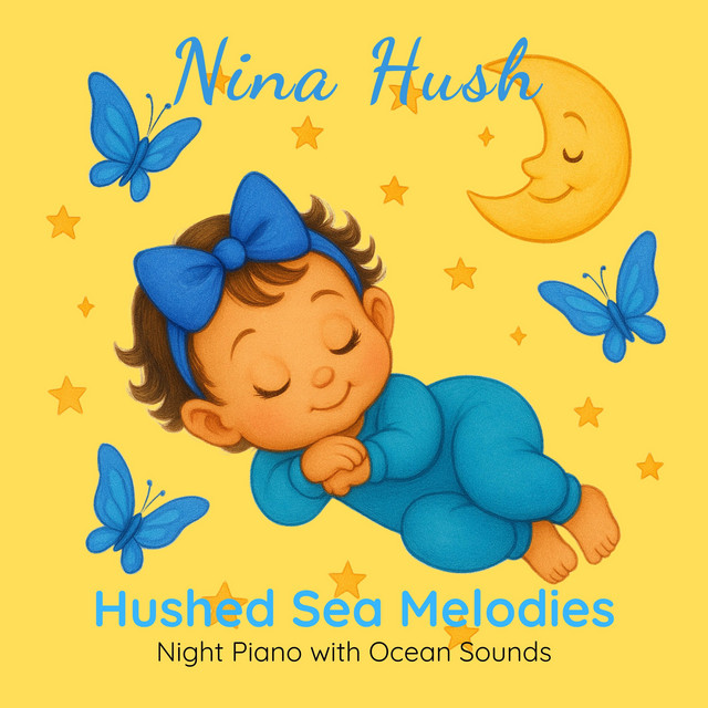Hushed Sea Melodies: Night Piano with Ocean Sounds