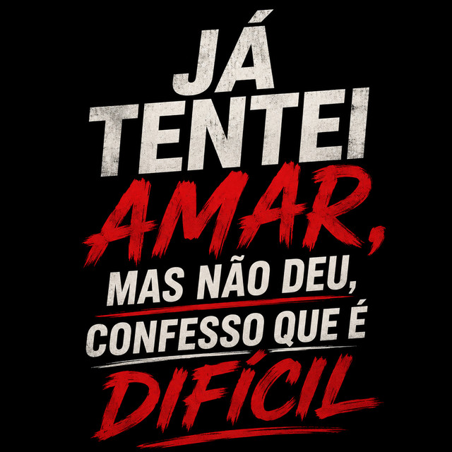 JÁ TENTEI AMAR, MAS NÃO DEU, CONFESSO QUE É DIFÍCIL
