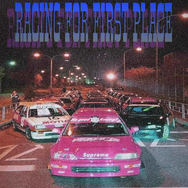 Racing for first place cover art
