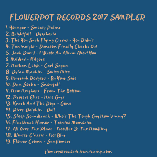 Flowerpot Records 2017 Compilation cover art