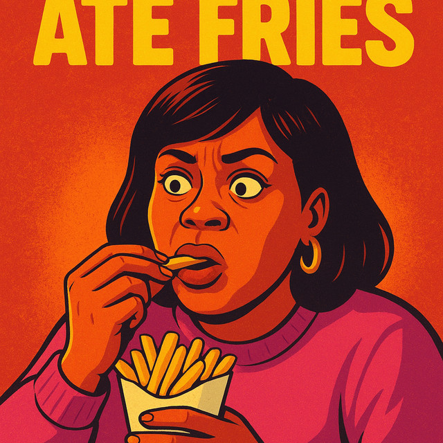 My mother ate fries