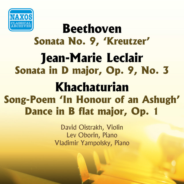 Beethoven: Violin Sonata No. 9, "Kreutzer" / Leclair: Violin Sonata in D Major (Oistrakh) (1953)