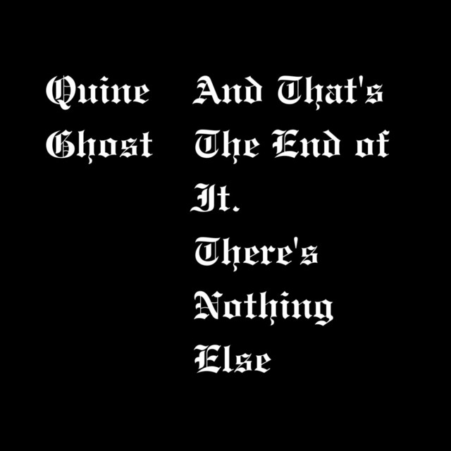 And That's The End of It.There's Nothing Else cover