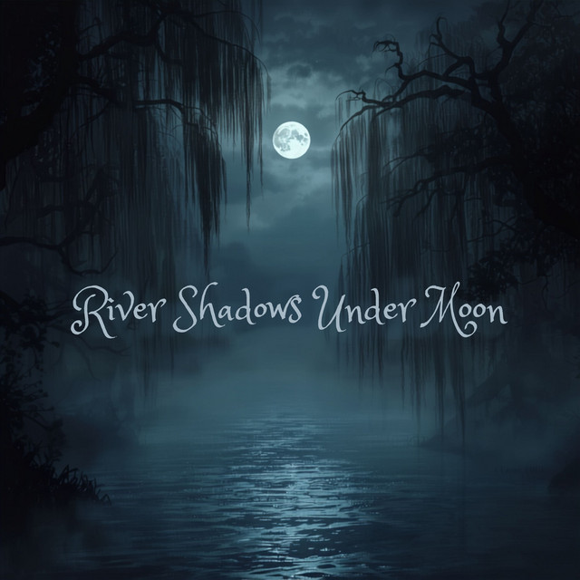 River Shadows Under Moon