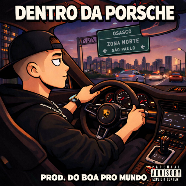 Dentro da porsche
