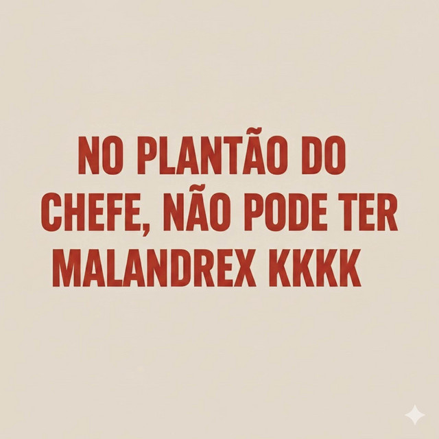 NO PLANTÃO DO CHEFE, NÃO PODE TER MALANDREX KKKKK cover art
