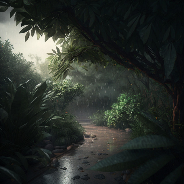 WATERFALL JUNGLE SOUND AND SINGING BIRDS cover art
