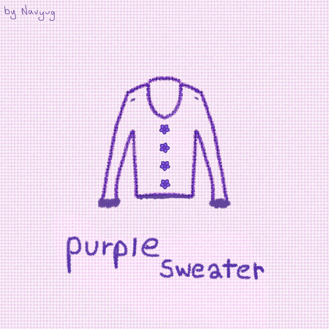 purple sweater cover art