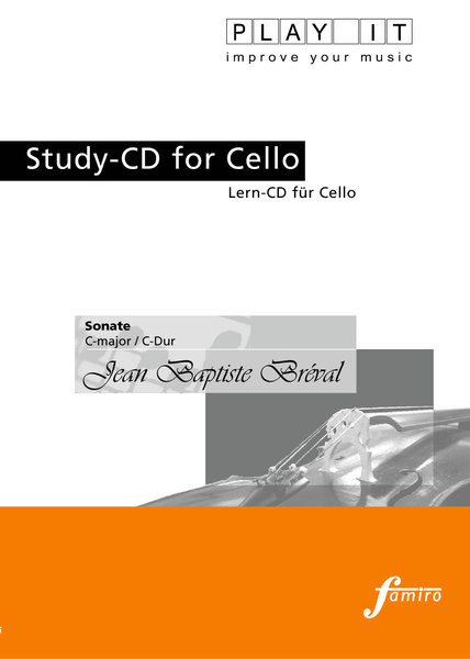 Play It - Study-cd For Cello: Jean Baptiste Bréval, Sonate, C Major / C-dur cover art