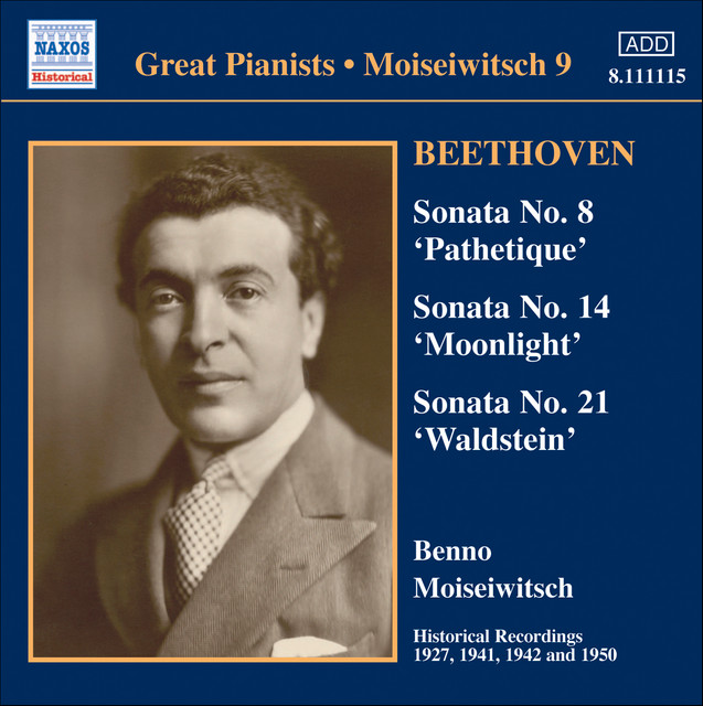 Beethoven: Piano Sonatas Nos. 8, 14 and 21 (Moiseiwitsch, Vol. 9) (1927-1950) cover