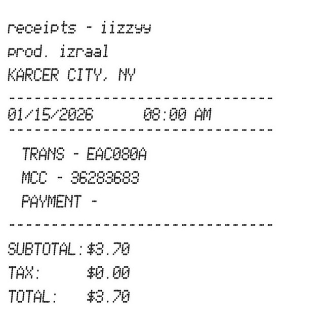 receipts cover art