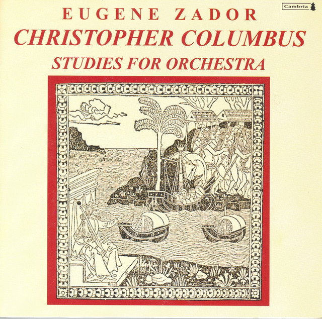 Zador, E.: Christopher Columbus / Studies cover art