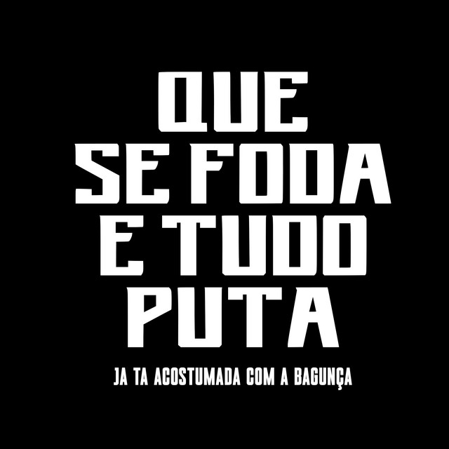 Que Se Foda É Tudo Puta, Ja Ta Acostumada Com a Bagunça