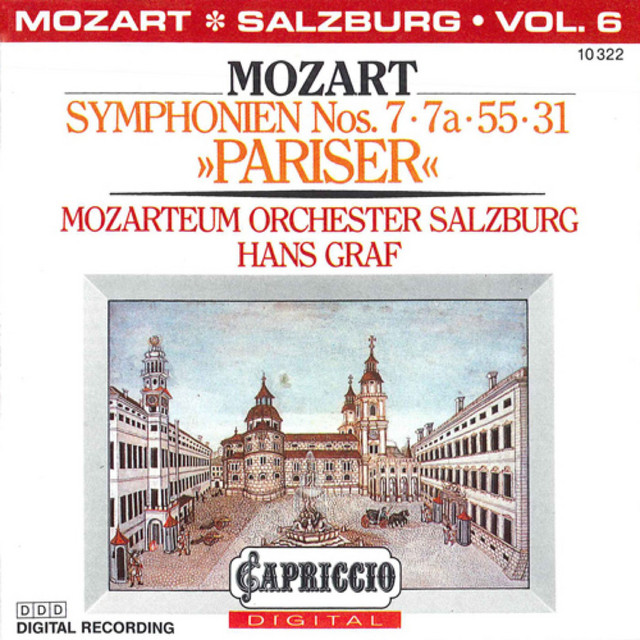 Mozart: Symphonien Nos. 7, 7a, 55, 31, "Pariser" cover art