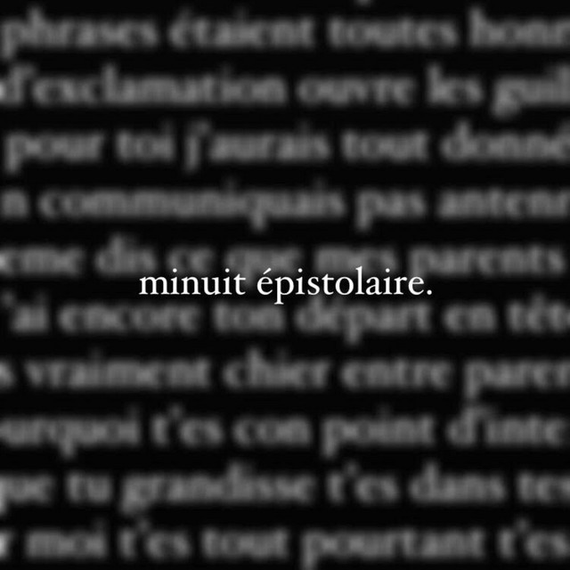 Minuit épistolaire cover art