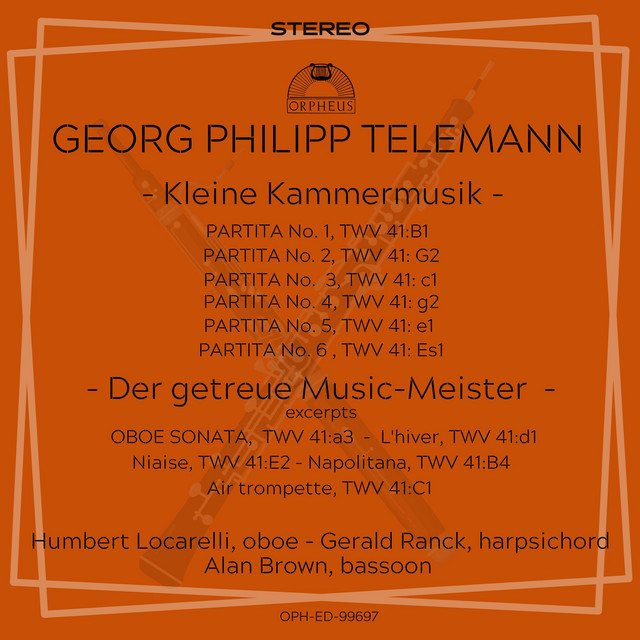 Telemann: Kleine Kammermusik, Die getreue Musik-Meister Selections cover art