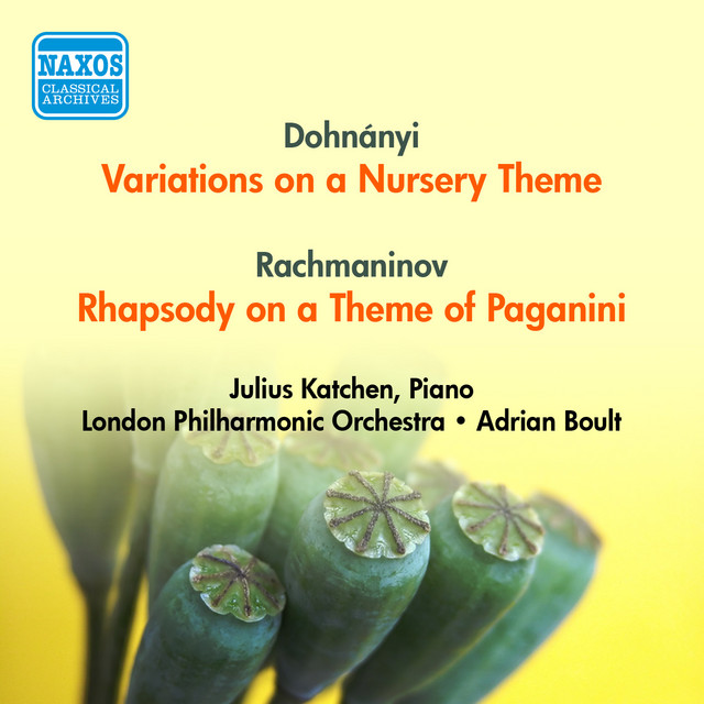 Dohnanyi, E.: Variations On A Nursery Theme / Rachmaninov, S.: Rhapsody On A Theme of Paganini (Katchen, London Philharmonic, Boult) (1954) cover art