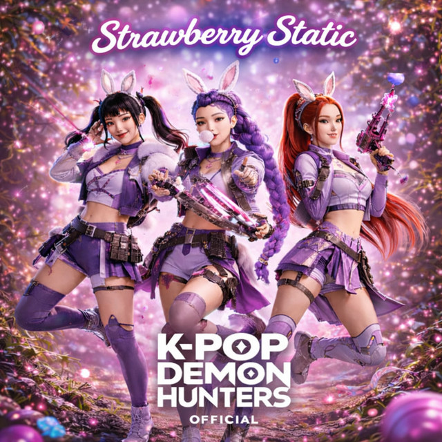 Album cover for Strawberry Static by K-Pop Demon Hunters OFFICIAL