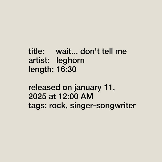 Wait... Don't Tell Me cover art