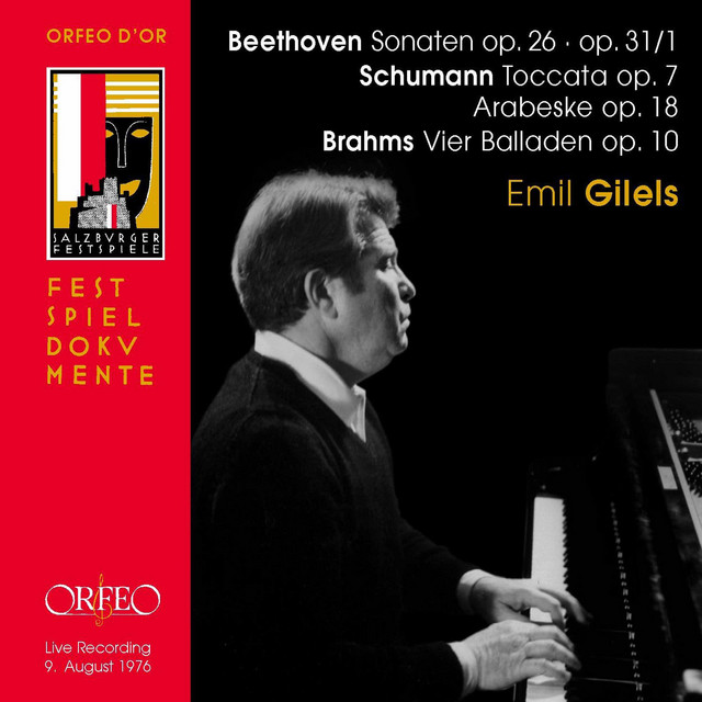 Обкладинка Emil Gilels — Beethoven, Schumann & Brahms: Piano Works (Live)