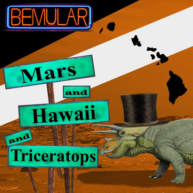 Mars and Hawaii and Triceratops cover art