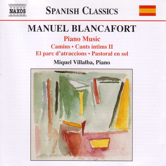 Blancafort, M.: Piano Music, Vol. 3 - Camins / Cants Intims Ii / El Parc D'Atraccions / Pastoral cover art