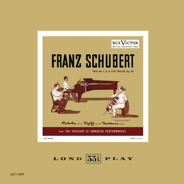 2LP Rubinstein　Schubert,  Piano Trios - Op. 99 ARL20731 	RCA RED SEAL US Vinyl /00500 Schubert: Trio No. 1 in B Flat Major, Op. 99 - Album by Franz